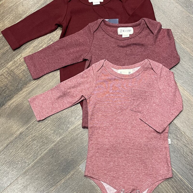 Me & Henry 3pcs Onesie Set Burgundy, Size: 3-6M

New Sample!