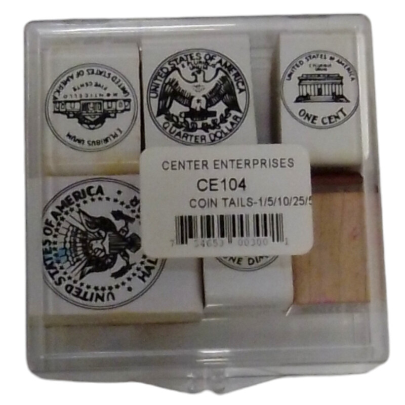 6pc Coin Tails/Flag Stamp