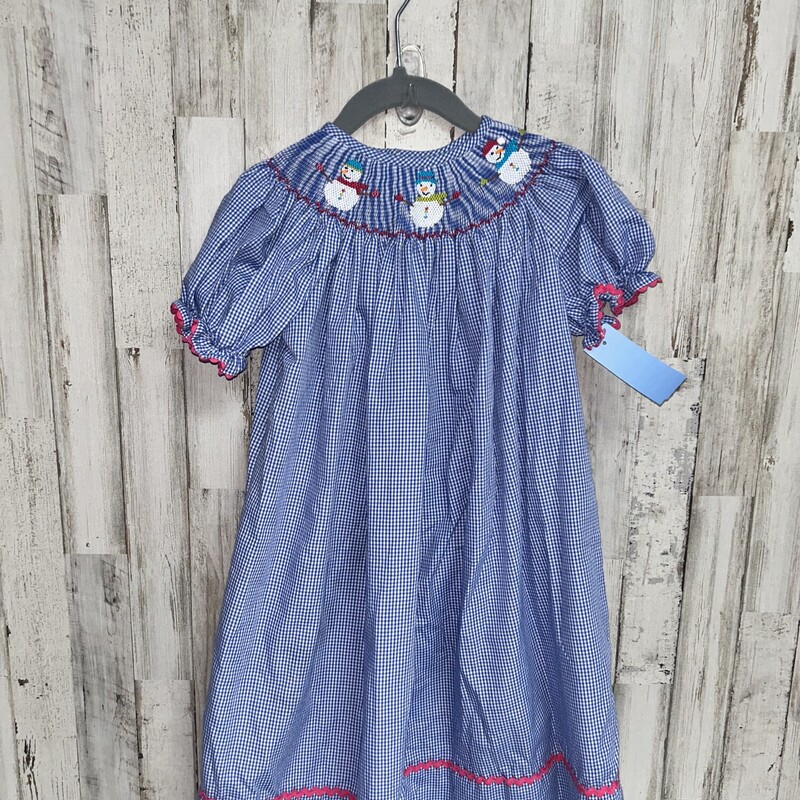 3T Blue Snowman Smock Dre