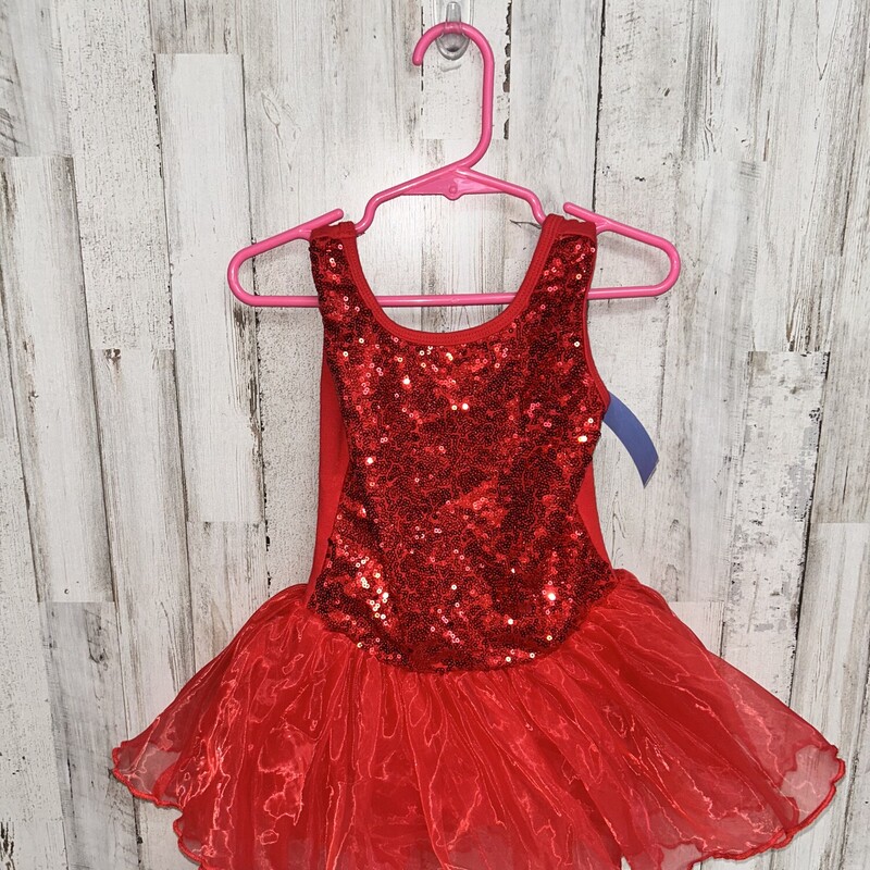 4/5 Red Sequin Leotard