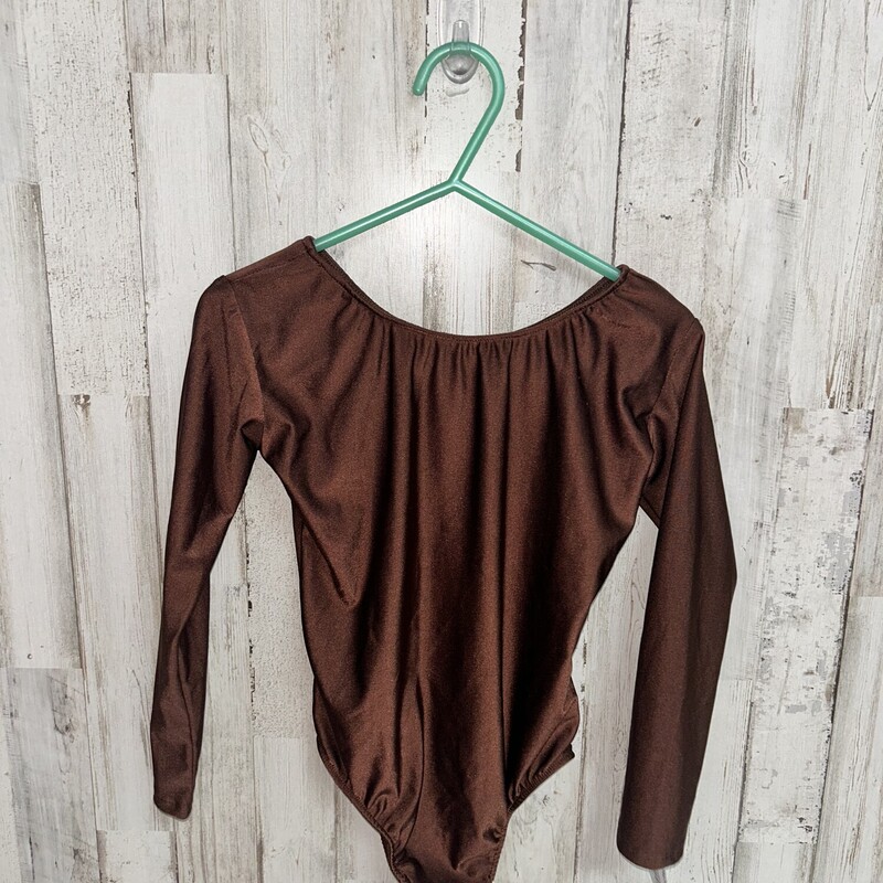 3/4 Brown Leotard, Brown, Size: Girl 3T