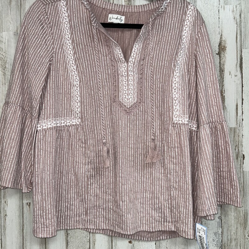 S Mauve Embroider Top