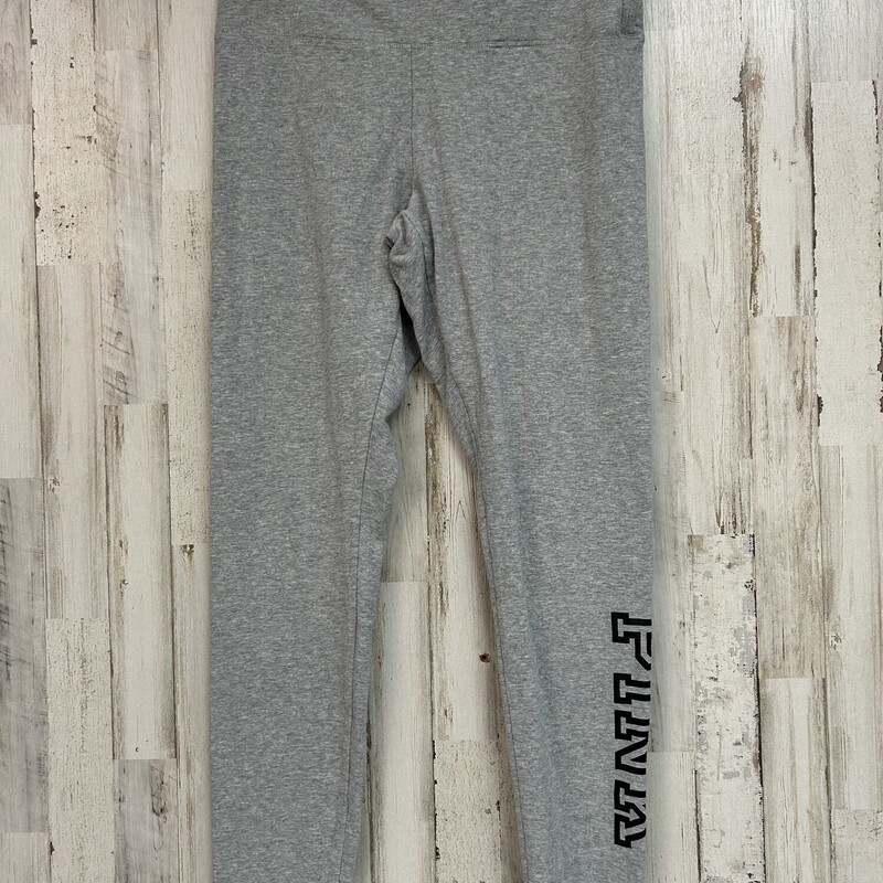 L Grey Cotton Logo Leggin, Grey, Size: Ladies L