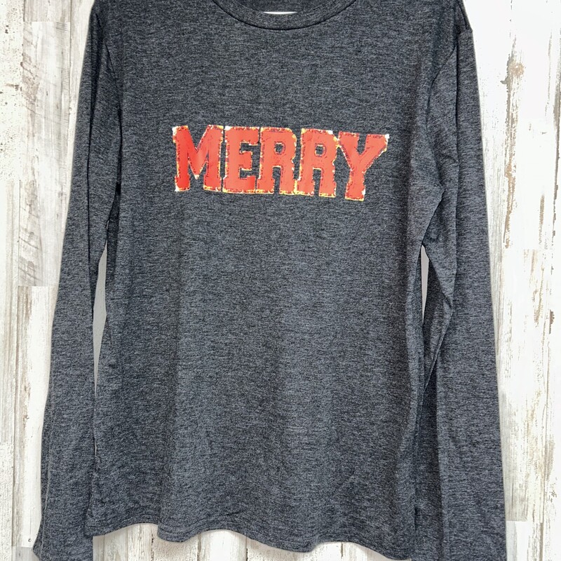 M Grey Merry Longsleeve, Grey, Size: Ladies M