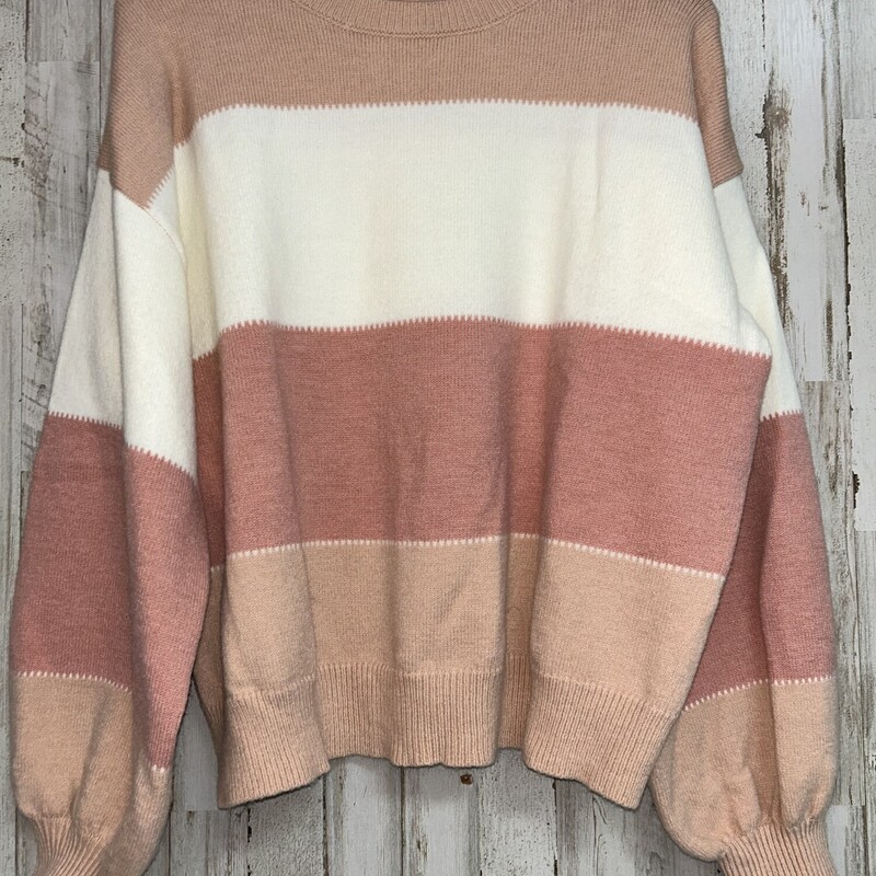 L Blush Stripe Sweater