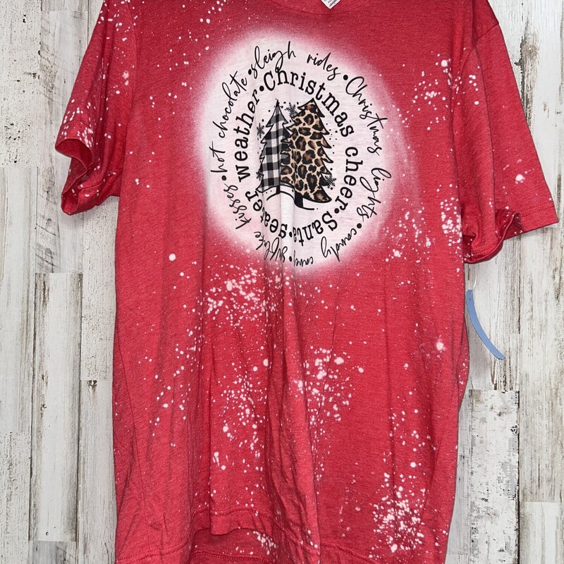 L Red Bleach Tree Tee