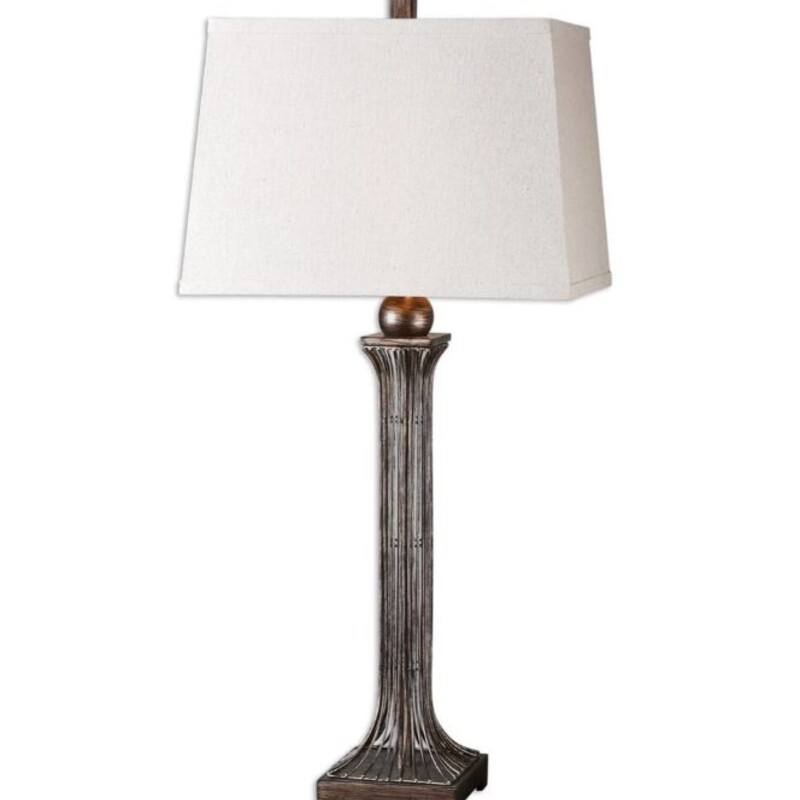 Uttermost Coriano Lamp<br />
Cream Bronze Gray Size: 16 x 34H<br />
Retails: $314+<br />
Matching lamp sold separately