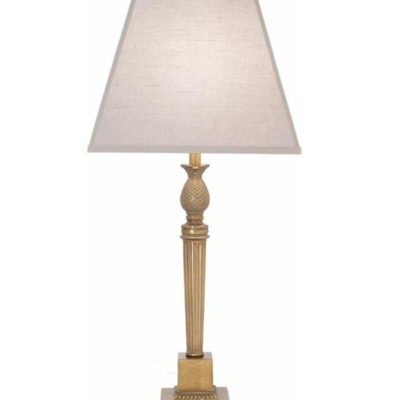 Stiffel Polished Pineapple Lamp
Gold Cream Size: 14 x 33H
Retails: $281+