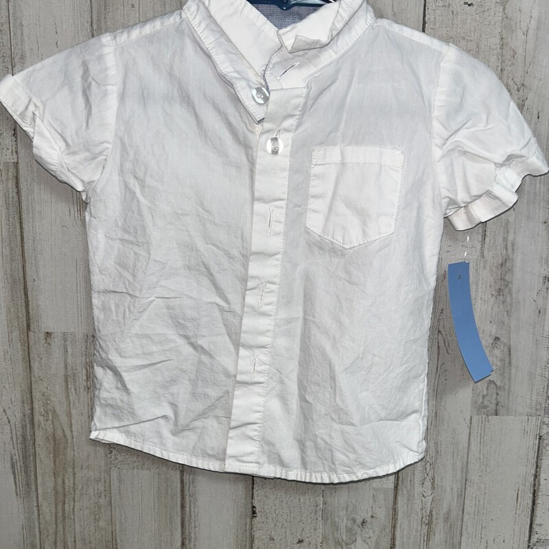 6M White Button Up