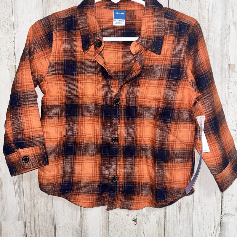 NEW 18/24M Rust Flannel, Rust, Size: Boy 12-24m