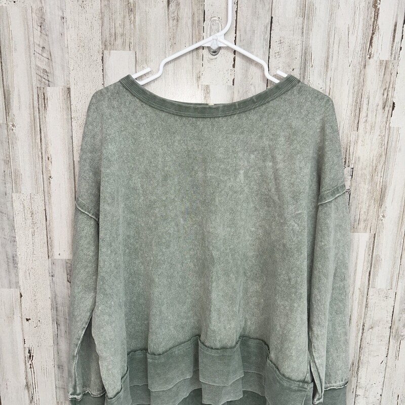 M Green Acid Wash Sweatsh