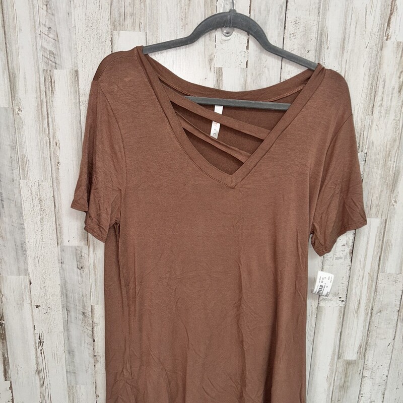 M Brown Keyhole Top