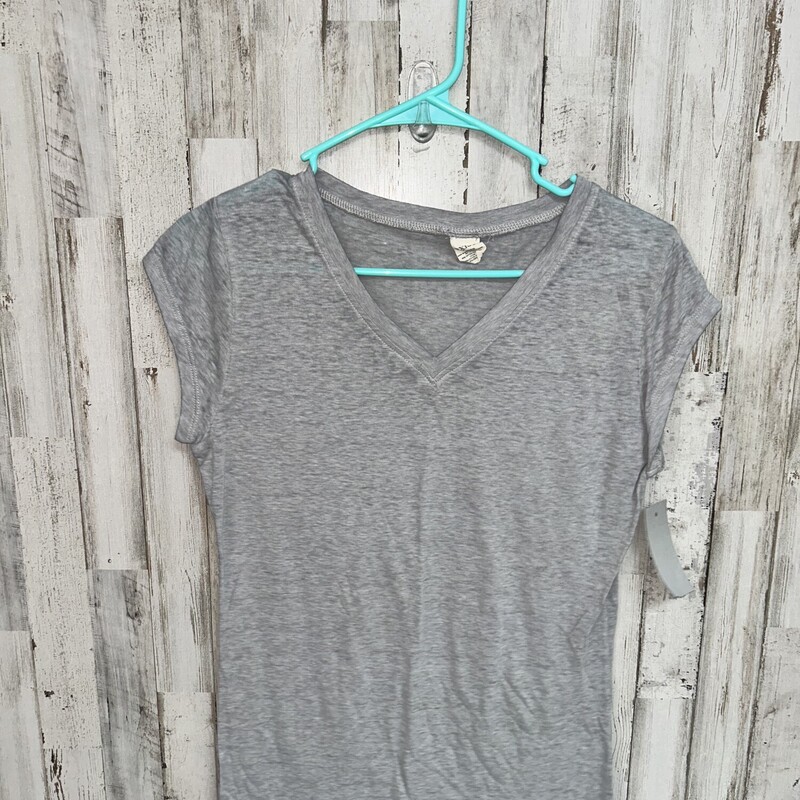 M Grey Vneck Tee