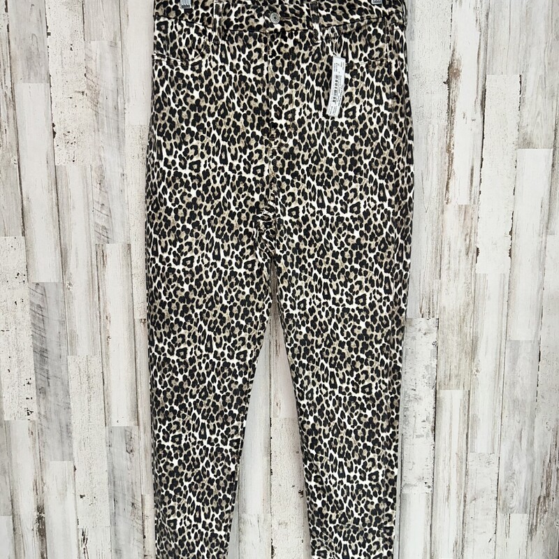 NEW Sz10 Cheetah Jeggings, White, Size: Ladies L