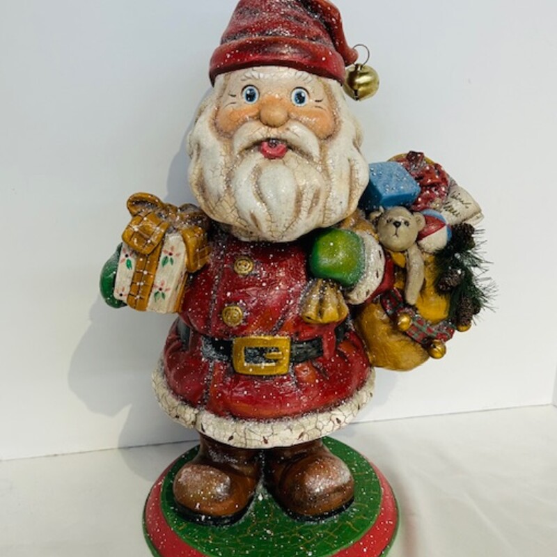 Glitter Bobblehead Santa
Green Red White Multicolored Size: 10 x 14.5H