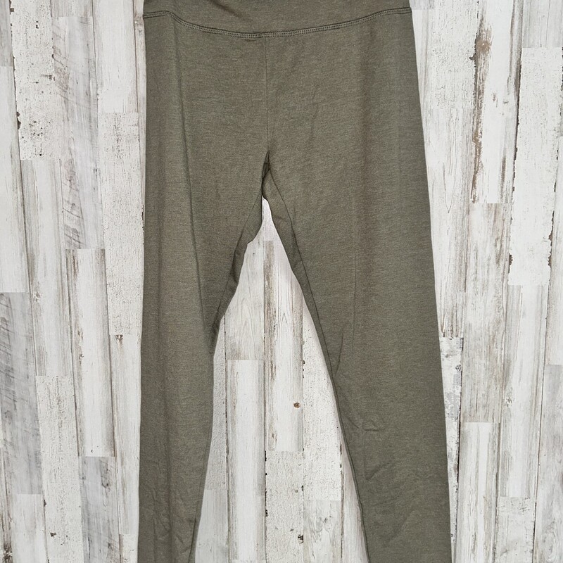 L Olive Cotton Leggings