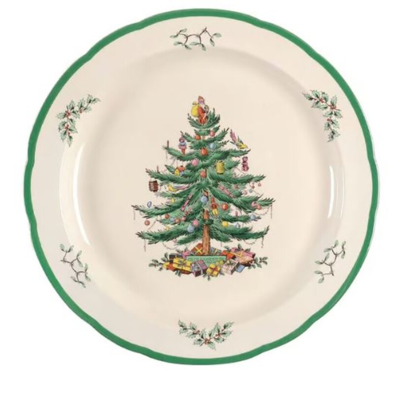 Spode Round Serving Platter
Xmas colors Size: 12.5diameter