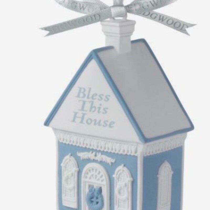 Wedgwood Bless This Home Ornament
Blue White Jasperware
Size: 2x2H
Retail $70+