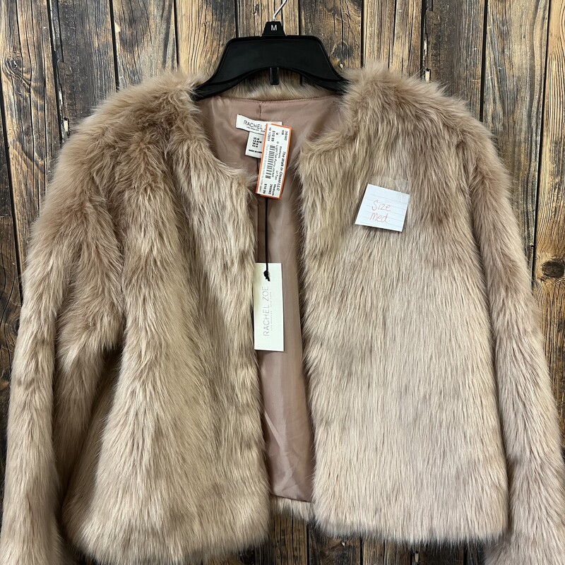 Light Tan Furry Jacket, Lt Tan, Size: Medium