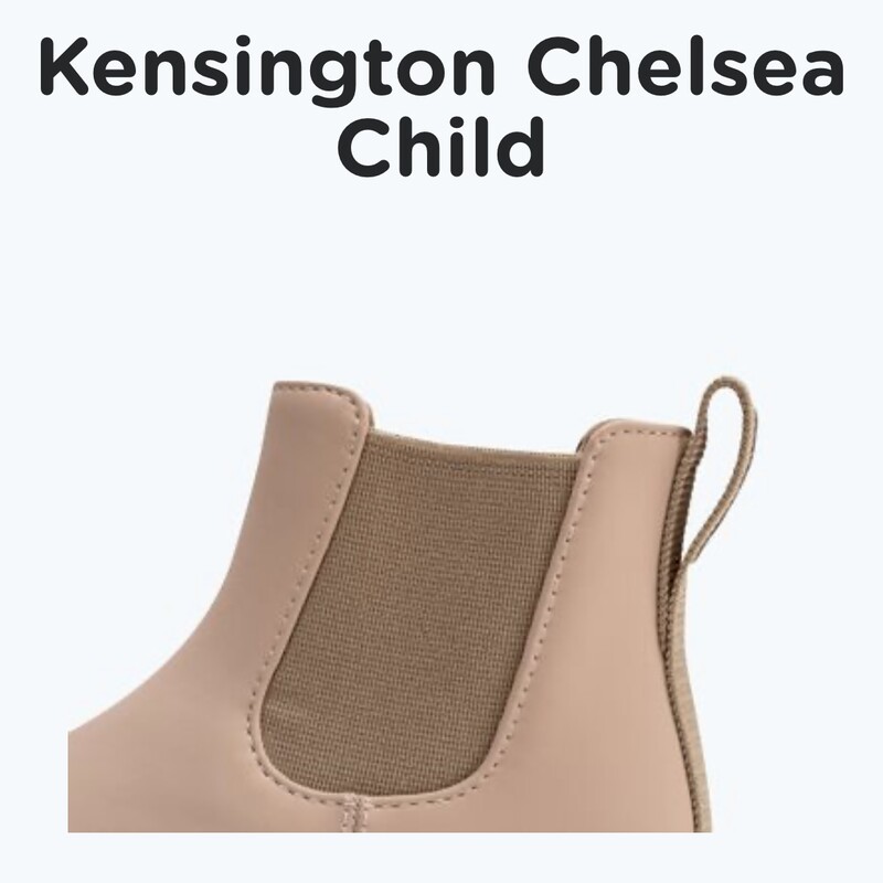 Kensington Chelsea Little Kid, Chameleon Pink, Size: C6<br />
<br />
Meet our latest take on the adventure-ready Kensington Chelsea boot. Upgraded with a new upper made from Susterra, a corn-based PU, rubber mudguard for extra durability and protection (goodbye, toe scuffs), along with stretchy elastic side panels to make putting them on a breeze. To top it off, we’ve given this boot a rubber outsole for superior traction in all weather conditions.<br />
Materials<br />
Corn-based PU Upper<br />
Rubber Mudguard<br />
Elastic Side Panels<br />
Treklite TPR Outsole<br />
Open Cell Foam Insole