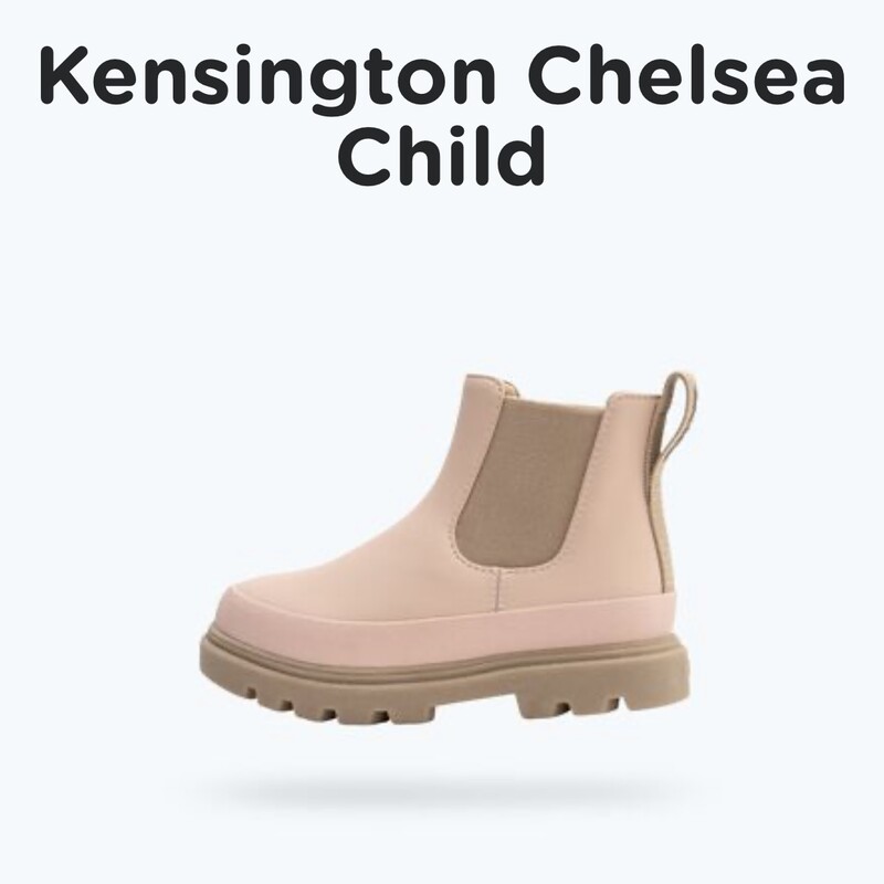 Kensington Chelsea Big Kid, Chaeleon Pink, Size: C13

Meet our latest take on the adventure-ready Kensington Chelsea boot. Upgraded with a new upper made from Susterra, a corn-based PU, rubber mudguard for extra durability and protection (goodbye, toe scuffs), along with stretchy elastic side panels to make putting them on a breeze. To top it off, we’ve given this boot a rubber outsole for superior traction in all weather conditions.
Materials
Corn-based PU Upper
Rubber Mudguard
Elastic Side Panels
Treklite TPR Outsole
Open Cell Foam Insole