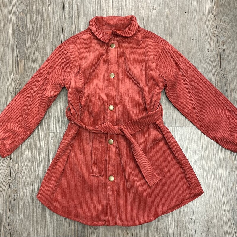 Vignette Cord Button Up Dress, Rust, Size: 4Y

New Sample!