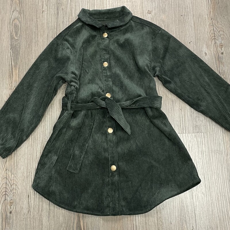 Vignette Cord Button Up Dress, Green, Size: 4Y

New Sample!