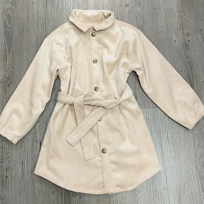 Vignette Cord Button Up Dress, Beige, Size: 4Y

New Sample!