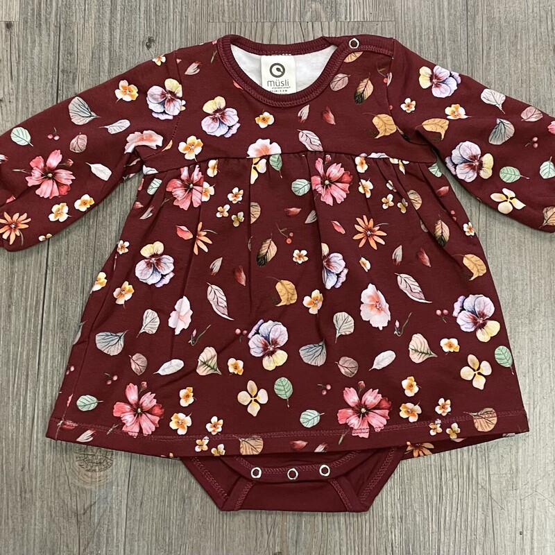 Musli Organic Cotton Dress, Cabernet Floral, Size: 3-6M

New Samples!