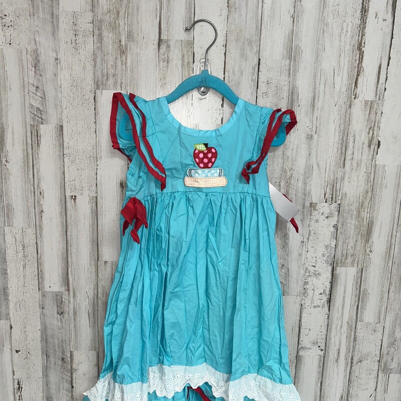 7 Blue Eyelit Apple Dress