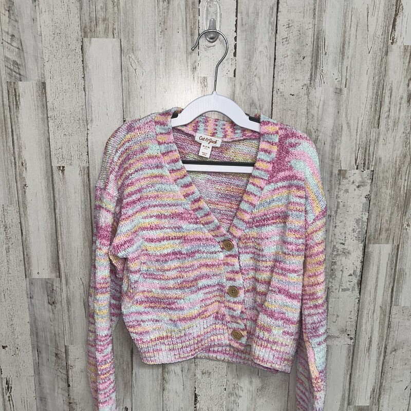 7/8 Pink Printed Cardigan