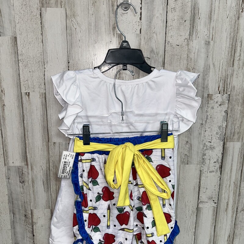 7/8 2pc Little Miss Set, White, Size: Girl 7/8