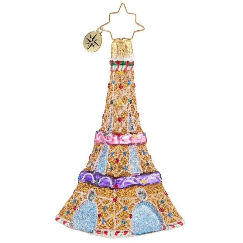 Radko Eiffel Tower Ornament
Gold Blue Multicolored Size: 2 x 4H
Retails: $46.00
Original box included