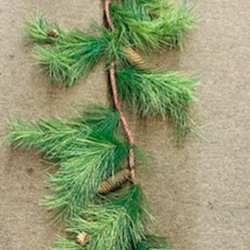 Natural Pinecone Garland
Green Brown Size: 5.5ft