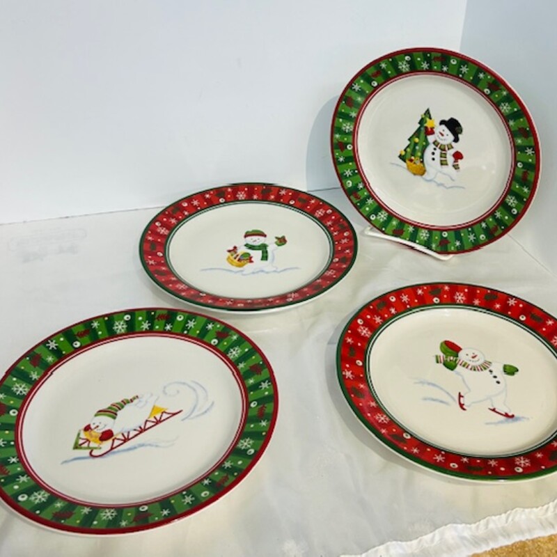 Longaberger Snowman Plates
Set of 4
Xmas
Size: 8.5Diam