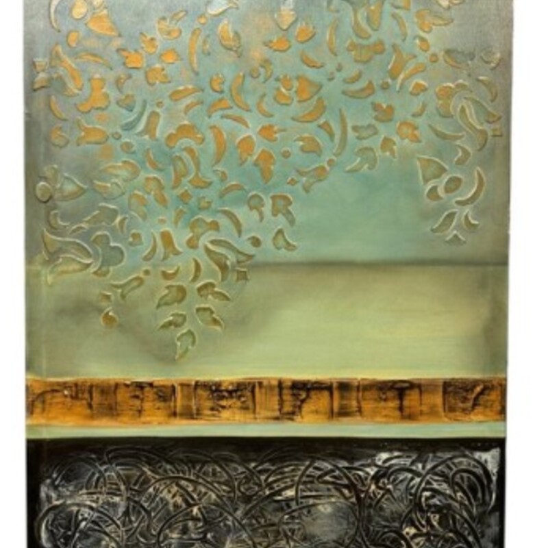 Z Gallerie Textured Canvas
Greens Browns Gold
Size: 36 x 48H
Retail $349