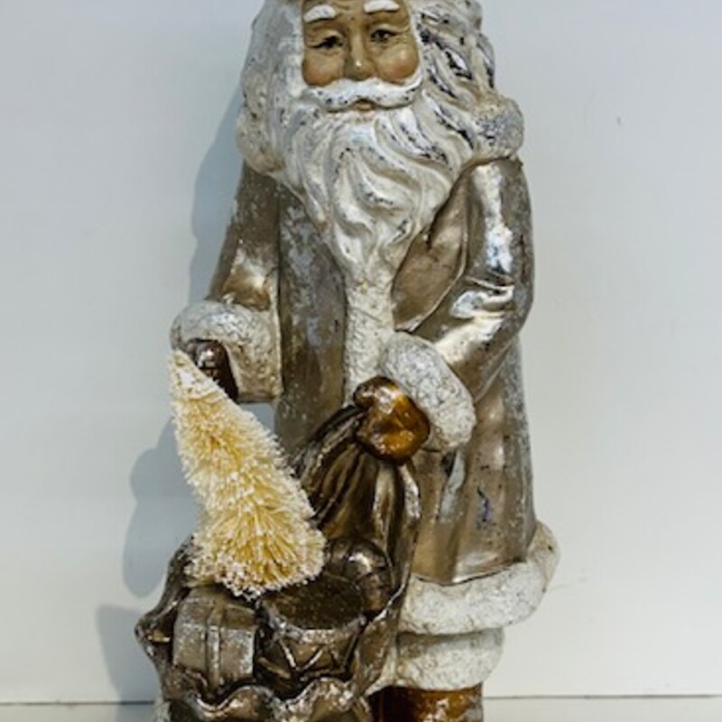 Resin Foiled Santa With Bag
Silver White Gold Size: 7 x 16H