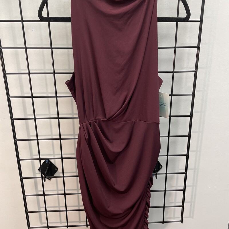 Le Chateau Dress, Burgundy, Size: M