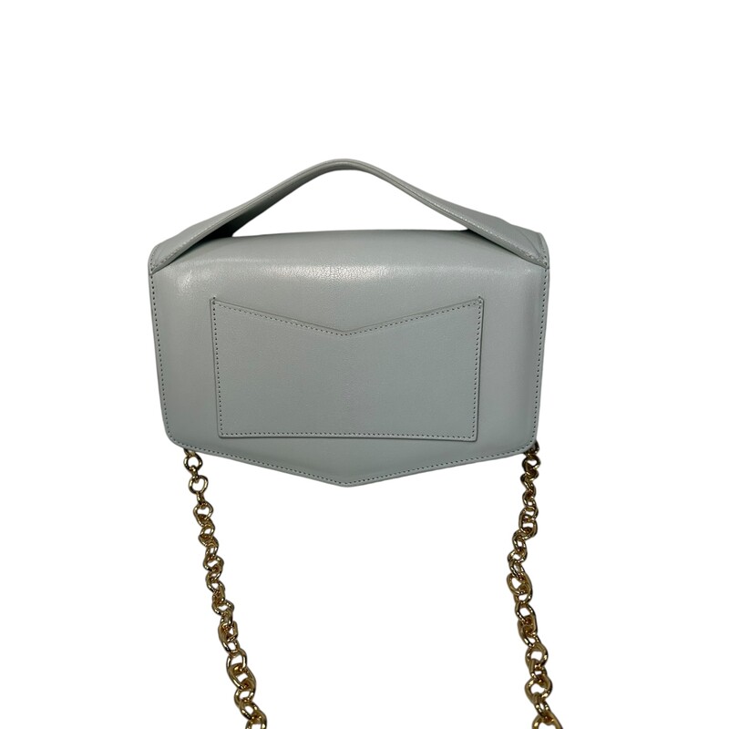 Alaia Le Papa East West, Seafoam Bag<br />
<br />
<br />
Dimensions (cm): l 25.5 x h 13 x d 11. chain length (cm) : 95.<br />
<br />
Some scratches on hardware otherwise in great shape