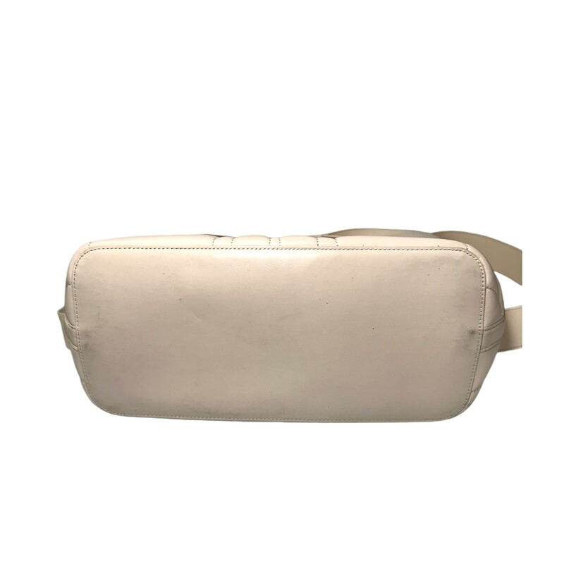 Alexander Mcqueen The Bow Bag<br />
 Cream<br />
Size: Large<br />
<br />
Note: Light scuffs on the bottom<br />
Number written on inside of the tote by store<br />
<br />
Dimensions:<br />
HEIGHT: 43 cm / 16.9<br />
WIDTH: 63 cm / 24.8<br />
DEPTH: 23 cm / 9.1<br />
<br />
Does not come with original dustbag or box.