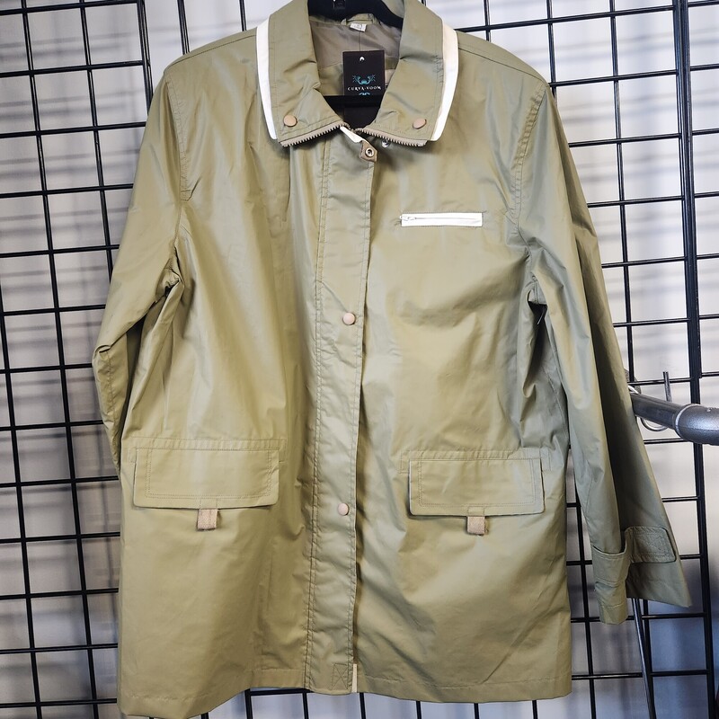 Nuage Rain Jacket, Moss, Size: L