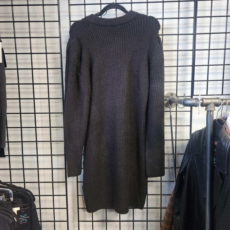 RD Style Sweater Dress NE, Black, Size: L