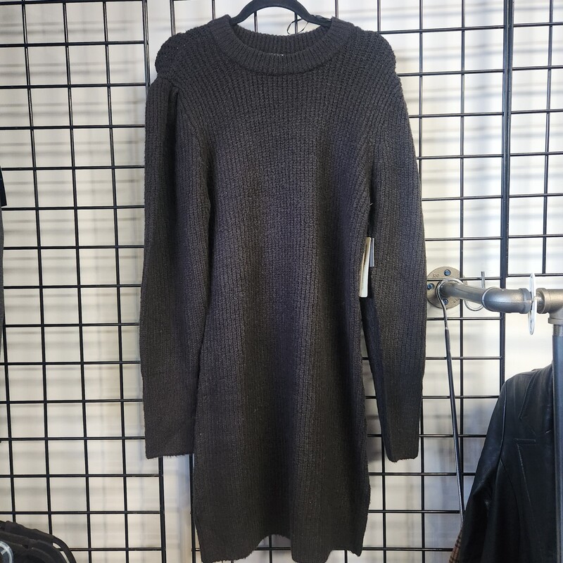 RD Style Sweater Dress NE, Black, Size: L