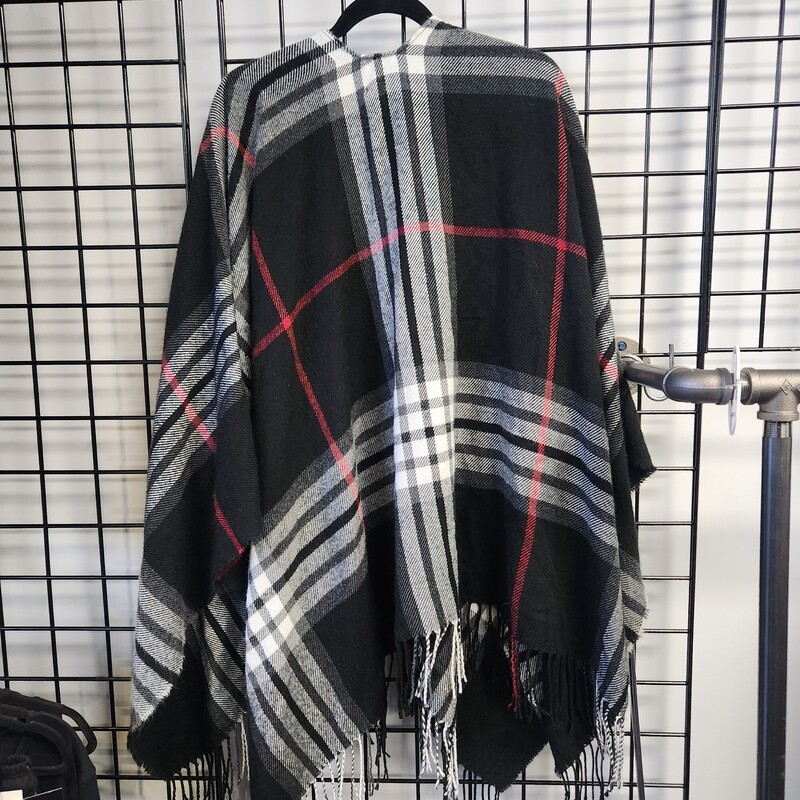 Drk&Co Poncho, Plaid, Size: Os