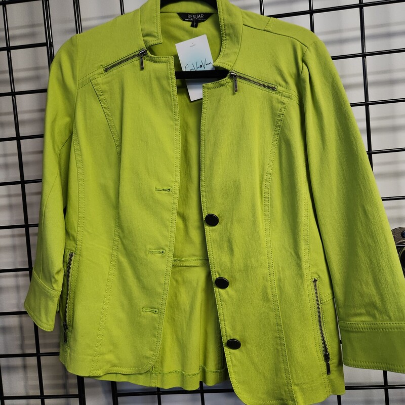 Renuar Zip Jacket, Lime, Size: 2X