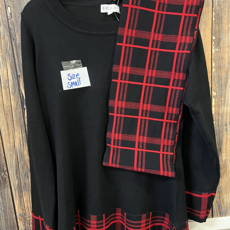 NEW BLACK/RED SWEATER, Size: SMALL