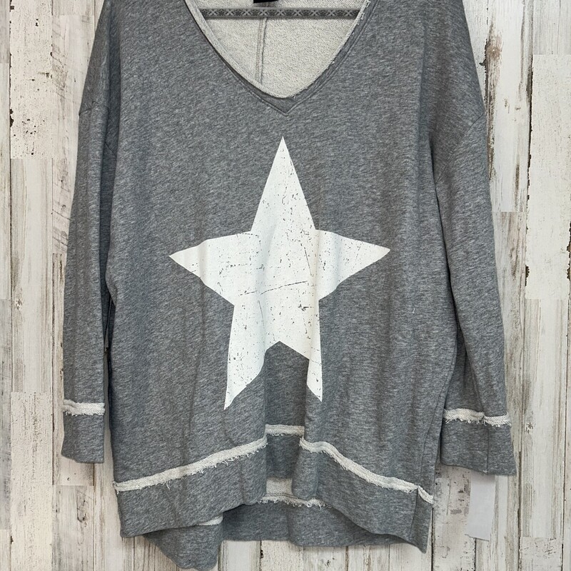 S/M Grey Star Sweatshirt