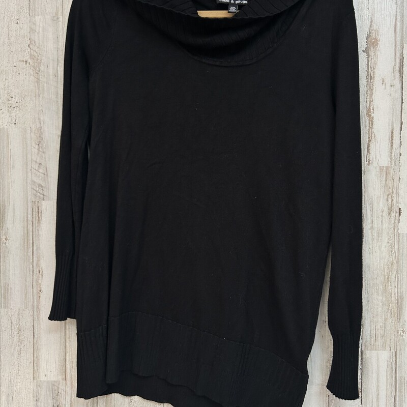 M Black Knit Cowl Sweater