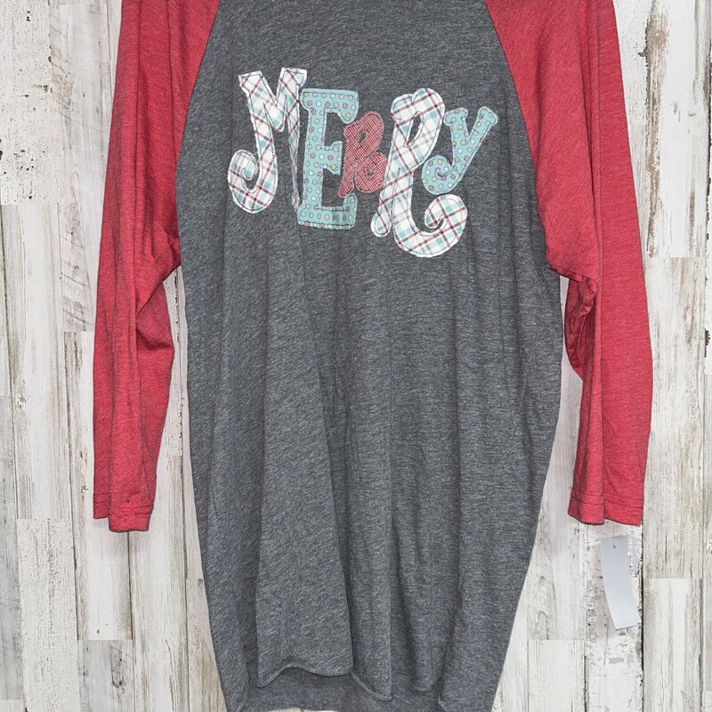 L Grey Merry Raglan