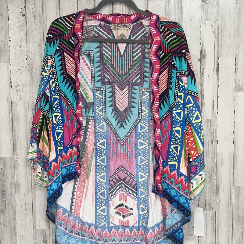 S Pink Printed Kimono